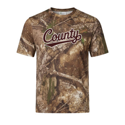 Maroon and White - Unisex Realtree® Poly Performance T-Shirt Thumbnail