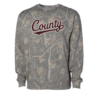 Maroon and White - Unisex Heavyweight Crewneck Sweatshirt Thumbnail