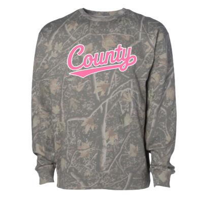Pink and White - Unisex Heavyweight Crewneck Sweatshirt Thumbnail